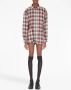 Maison Margiela x Pendleton geruite playsuit blouse Rood - Thumbnail 2