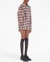 Maison Margiela x Pendleton geruite playsuit blouse Rood - Thumbnail 3