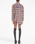 Maison Margiela x Pendleton geruite playsuit blouse Rood - Thumbnail 4
