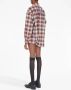 Maison Margiela x Pendleton geruite playsuit blouse Rood - Thumbnail 5
