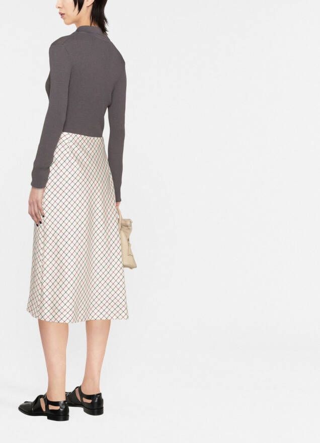 Maison Margiela A-lijn midi-rok Wit