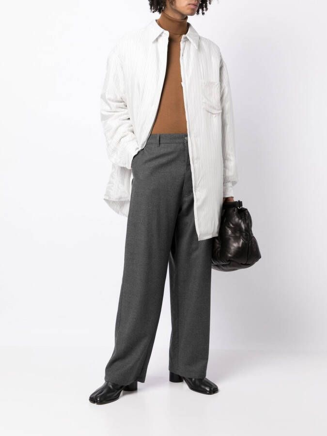 Maison Margiela Gestreept gewatteerd overhemd Wit