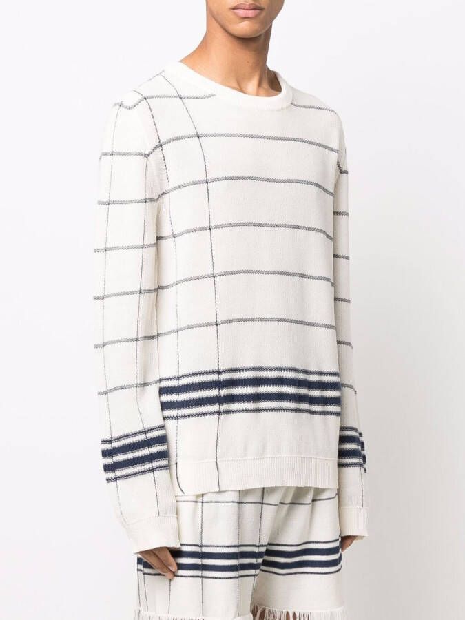 Maison Margiela Gestreepte pullover Beige