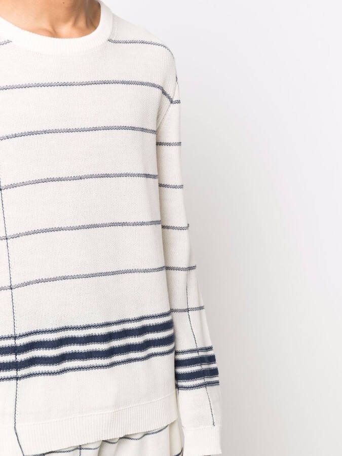 Maison Margiela Gestreepte pullover Beige