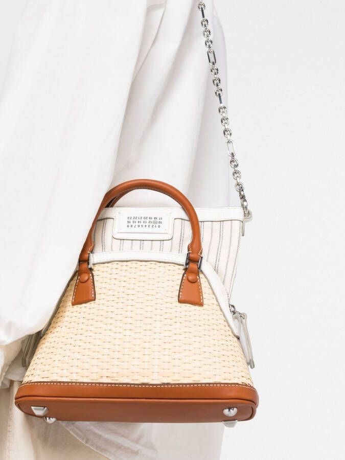 Maison Margiela 5AC leren shopper Wit