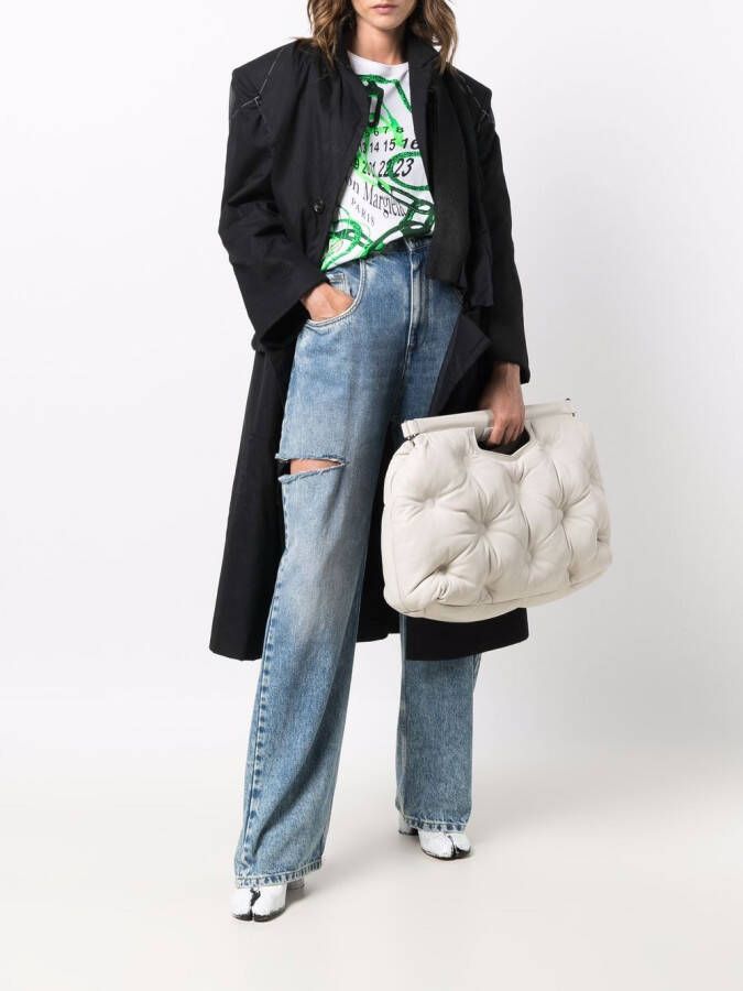 Maison Margiela Glam Slam gewatteerde schoudertas Wit