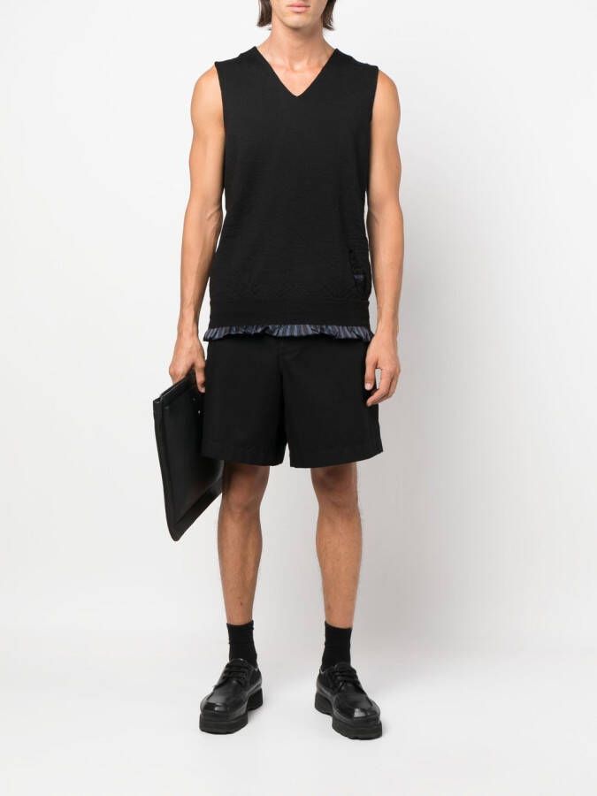 Maison Margiela Gerafelde spencer Blauw