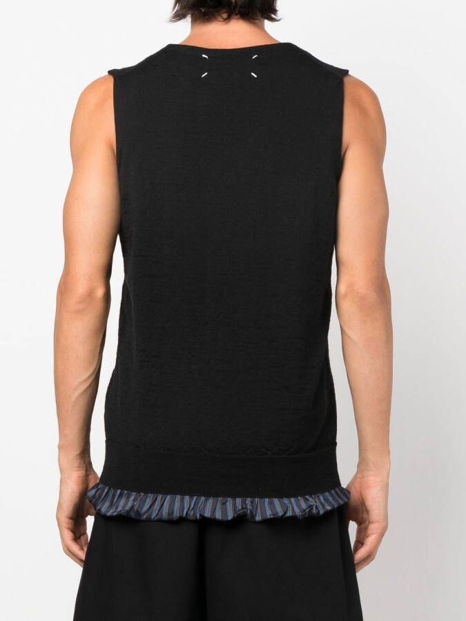 Maison Margiela Gerafelde spencer Blauw
