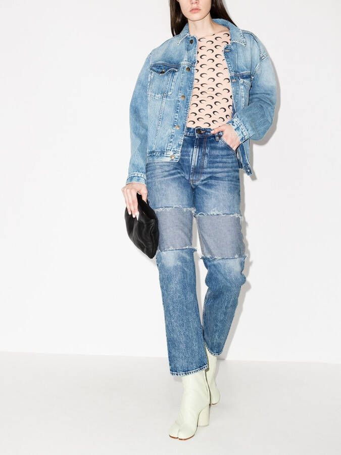 Maison Margiela High waist boyfriend jeans Blauw