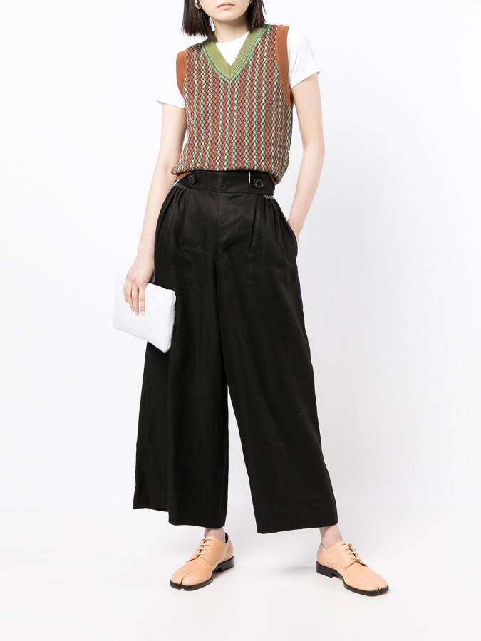 Maison Margiela High waist broek Zwart