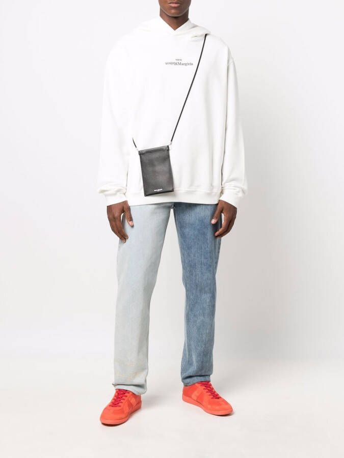 Maison Margiela Hoodie met geborduurd logo Wit