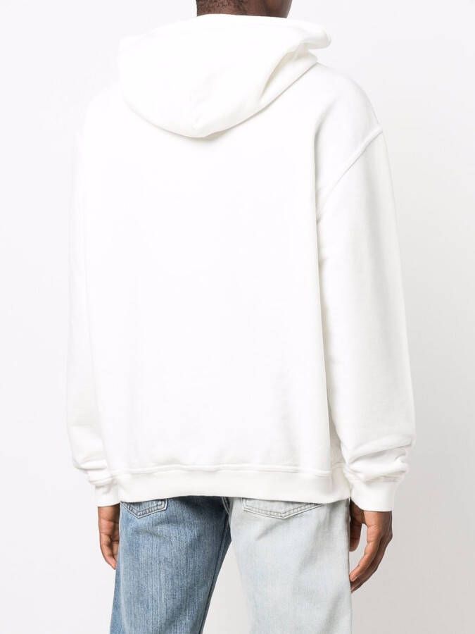 Maison Margiela Hoodie met geborduurd logo Wit