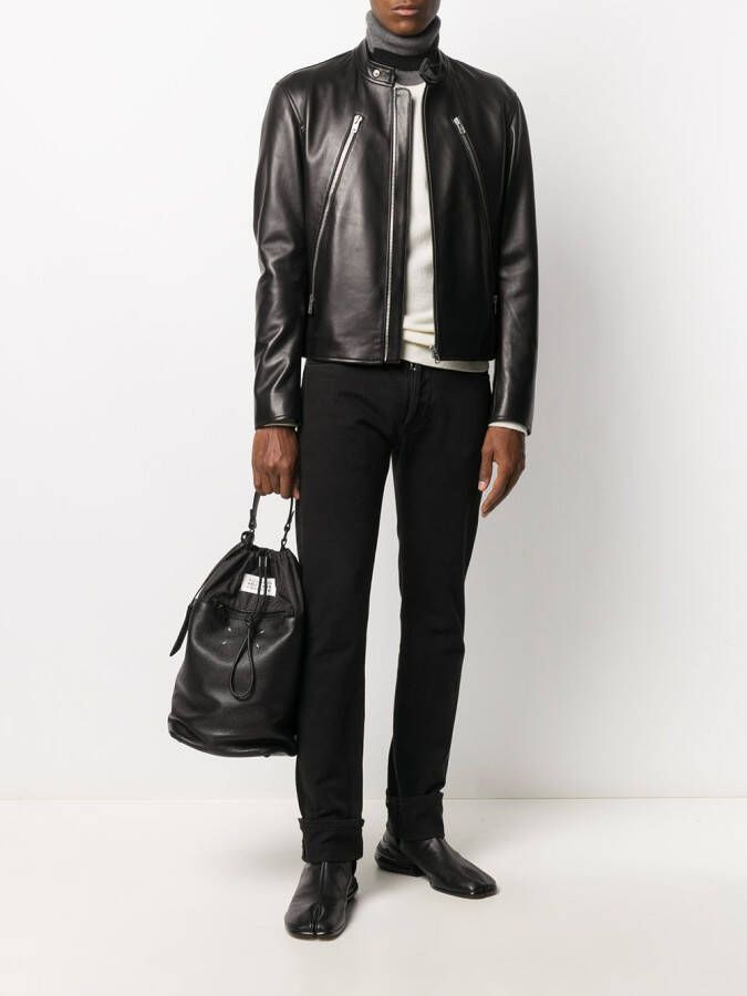 Maison Margiela Jack met gesmockte kraag Zwart