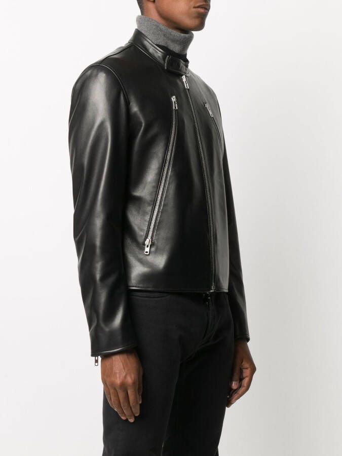 Maison Margiela Jack met gesmockte kraag Zwart