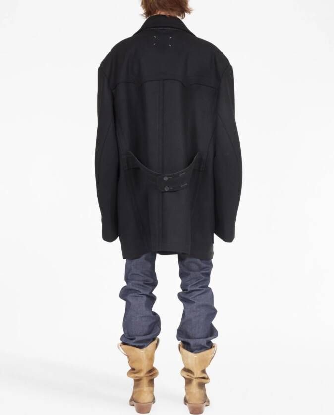 Maison Margiela Jas met dubbele rij knopen van wolblend Zwart