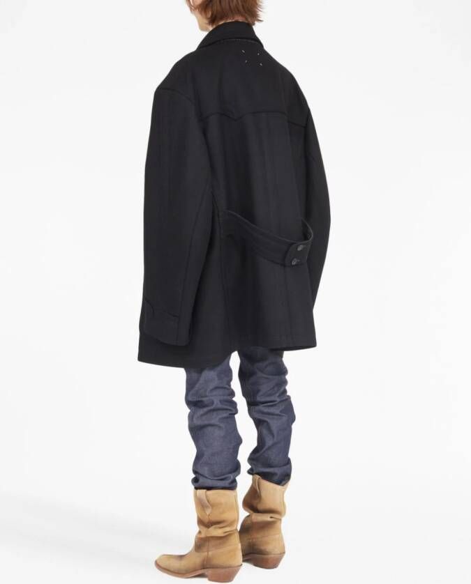Maison Margiela Jas met dubbele rij knopen van wolblend Zwart