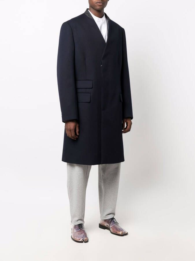Maison Margiela Jas zonder kraag Blauw