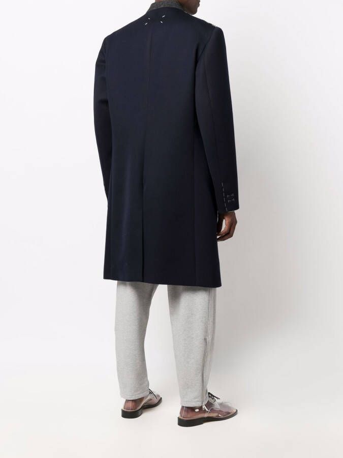 Maison Margiela Jas zonder kraag Blauw