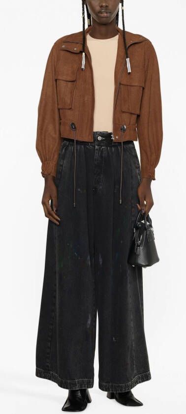 Maison Margiela Jeans met verfspatten Zwart