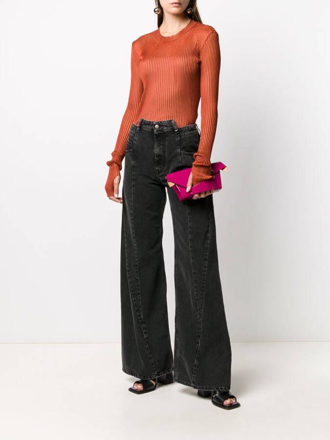 Maison Margiela Jeans met wijde pijpen Zwart