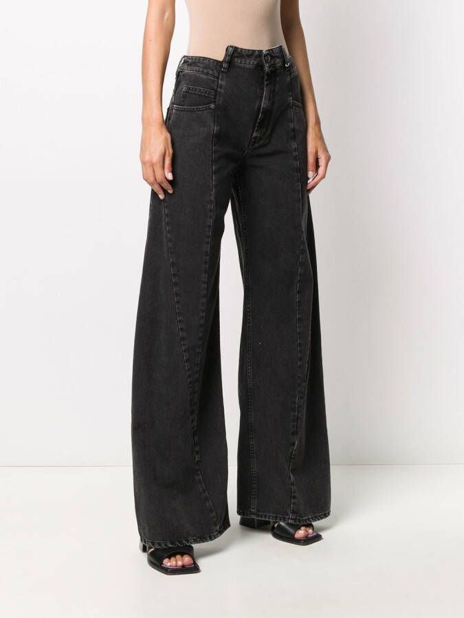 Maison Margiela Jeans met wijde pijpen Zwart