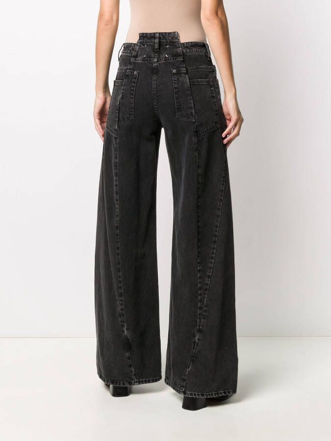 Maison Margiela Jeans met wijde pijpen Zwart