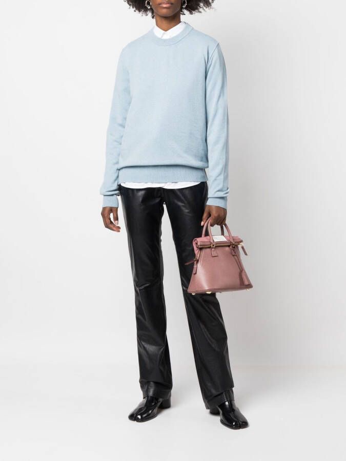 Maison Margiela Kasjmier trui met ronde hals Blauw