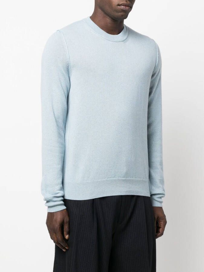 Maison Margiela Kasjmier trui met ronde hals Blauw