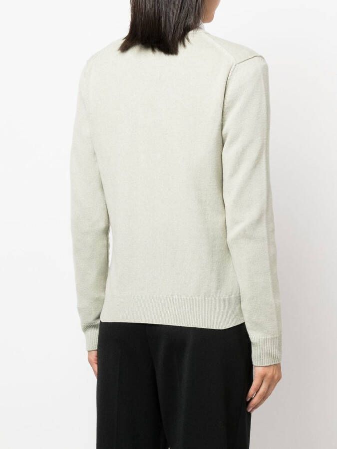 Maison Margiela Kasjmier trui met V-hals Groen
