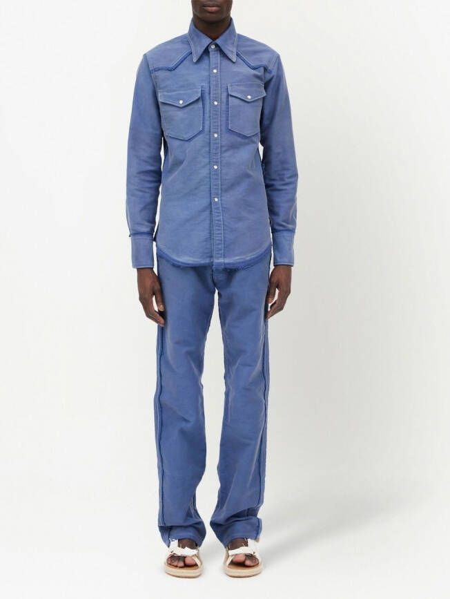 Maison Margiela Katoenen overhemd Blauw