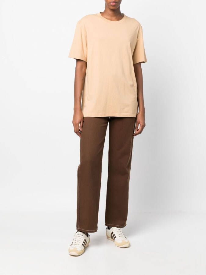 Maison Margiela Drie T-shirts van biologisch katoen Beige