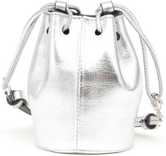 Maison Margiela Metallic bucket-tas Zilver
