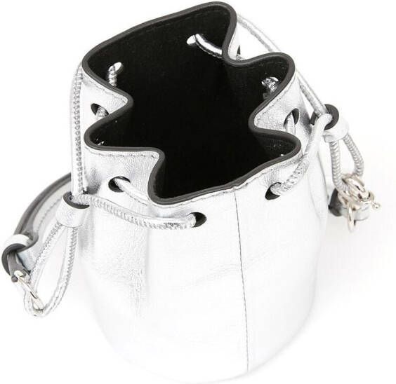 Maison Margiela Metallic bucket-tas Zilver