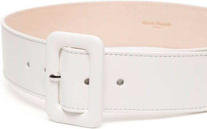 Maison Margiela Leren gespriem Wit