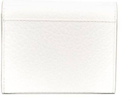 Maison Margiela Leren portemonnee met vier stiksels Wit