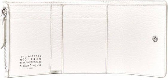 Maison Margiela Leren portemonnee met vier stiksels Wit