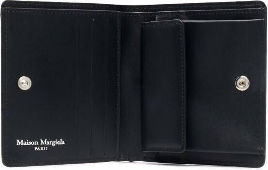 Maison Margiela Leren portemonnee met stiksels Zwart
