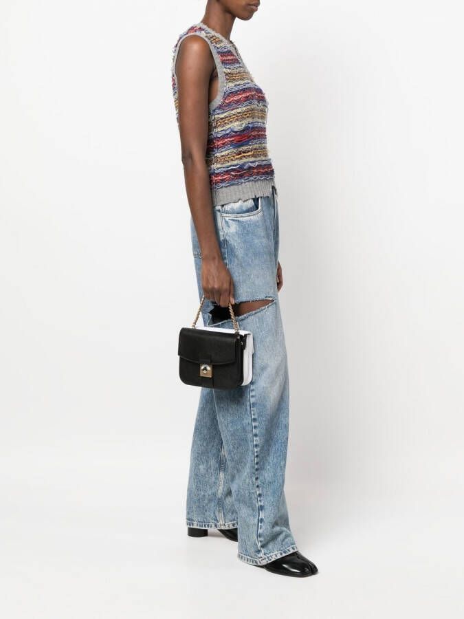 Maison Margiela New Lock leren schoudertas Zwart