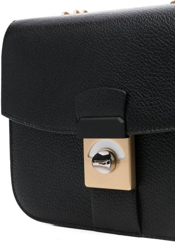 Maison Margiela New Lock leren schoudertas Zwart