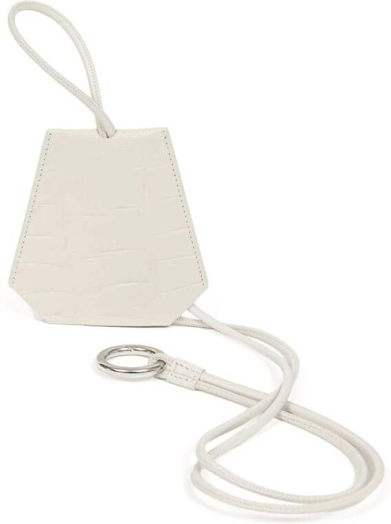 Maison Margiela Leren sleutelhanger Beige