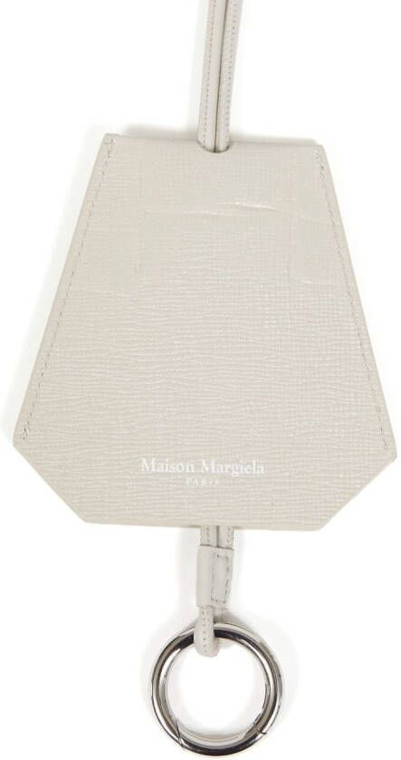 Maison Margiela Leren sleutelhanger Beige