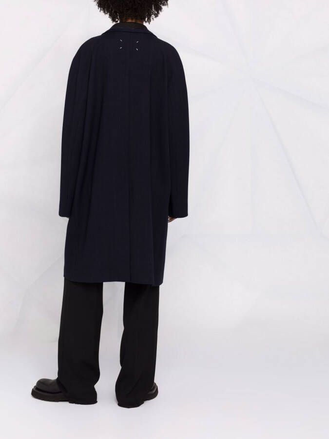 Maison Margiela Mantel met enkele rij knopen Blauw