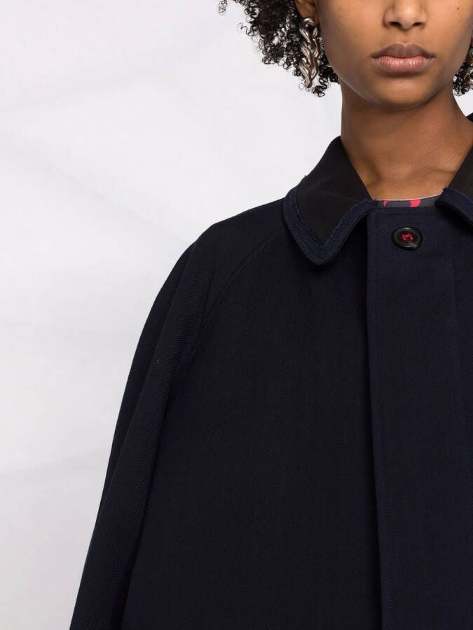Maison Margiela Mantel met enkele rij knopen Blauw