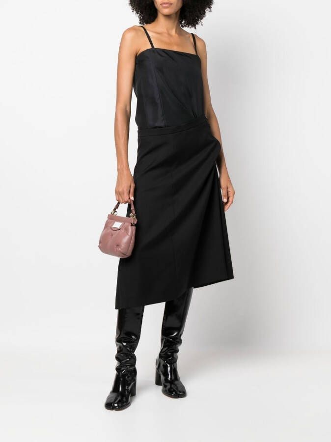 Maison Margiela Reworked wollen midi-jurk Zwart