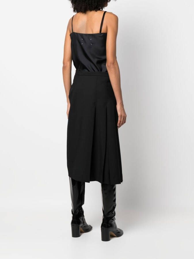 Maison Margiela Reworked wollen midi-jurk Zwart