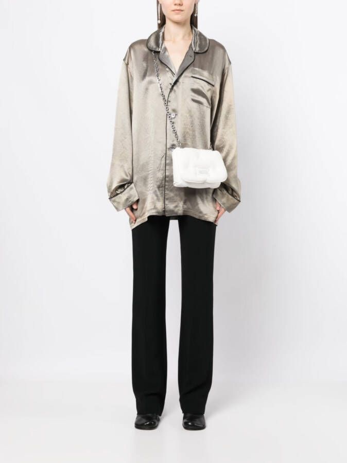 Maison Margiela Glam Slam kleine schoudertas met omslag Wit