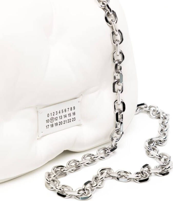 Maison Margiela Glam Slam kleine schoudertas met omslag Wit