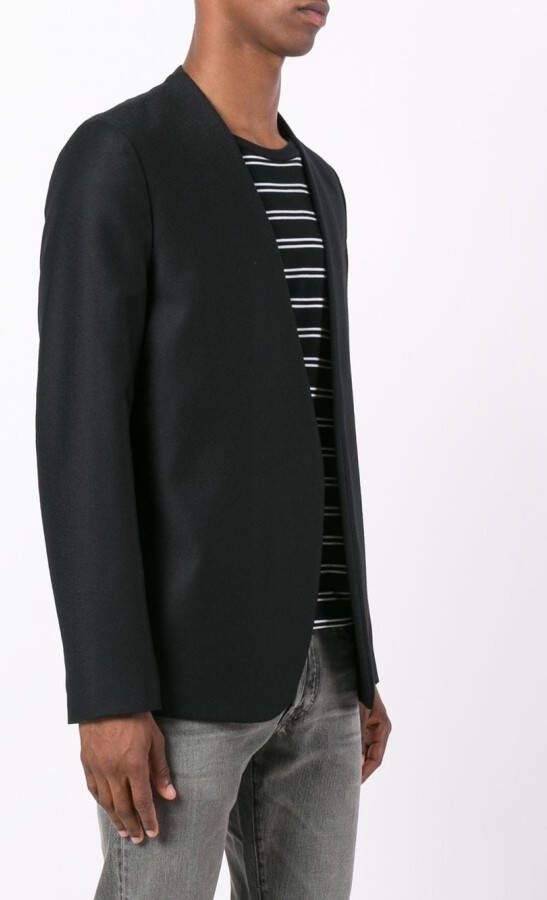 Maison Margiela Kraagloze blazer van scheerwol Zwart