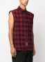 Maison Margiela x Pendleton geruit mouwloos overhemd Rood - Thumbnail 3