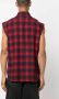 Maison Margiela x Pendleton geruit mouwloos overhemd Rood - Thumbnail 4